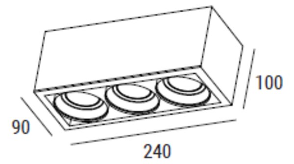 ZAHO Stropní svítidlo ERO MD3, 3xGU10, d. 240 mm Barva: Bílá