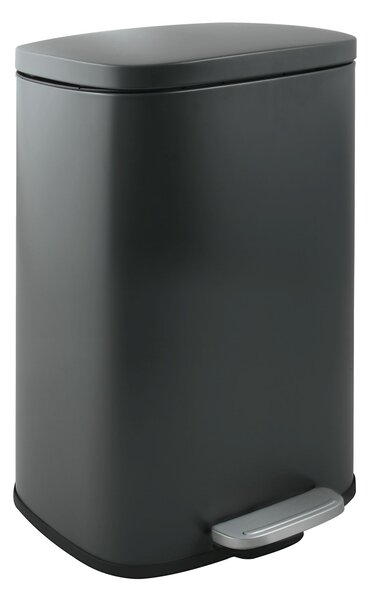 Spirella pedálový odpadkový koš AKIRA, matná šedá, ocel, soft-close, 30 L