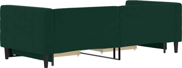 VidaXL Válenda s přistýlkou a zásuvkami 90 x 200 cm samet [3196741] Barva: Černá