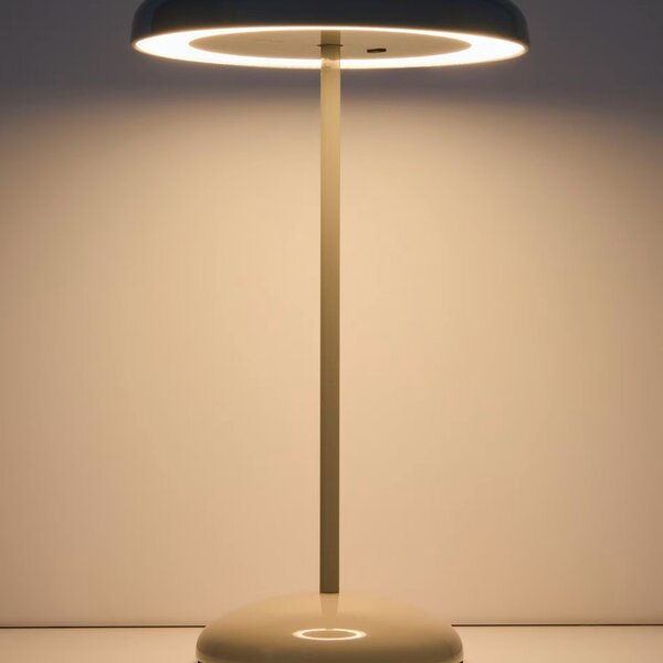 Kave Home Šedá kovová nabíjecí LED lampa Porte