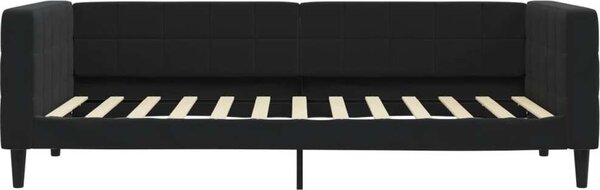 VidaXL Válenda s přistýlkou a zásuvkami 90 x 200 cm samet [3196741] Barva: Černá