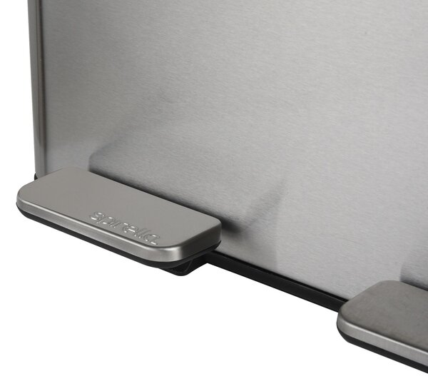 Spirella pedálový odpadkový koš na tříděný odpad ALIYA, kartáčovaná nerez ocel, 2 x 30 L