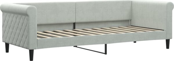 VidaXL Válenda s přistýlkou a zásuvkami 80 x 200 cm samet [3197836] Barva: světle šedá