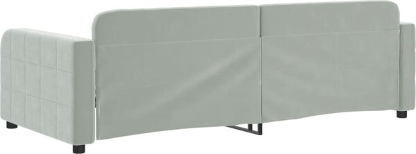 VidaXL Válenda 90 x 200 cm samet [354061] Barva: světle šedá