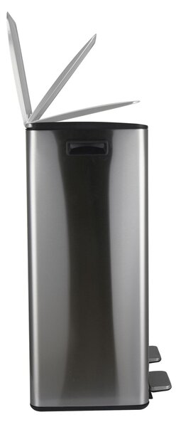 Spirella pedálový odpadkový koš na tříděný odpad ALIYA, kartáčovaná nerez ocel, 2 x 30 L