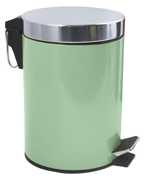MSV pedálový odpadkový koš UNIS, bazalkově zelená, nerez ocel, 3 L
