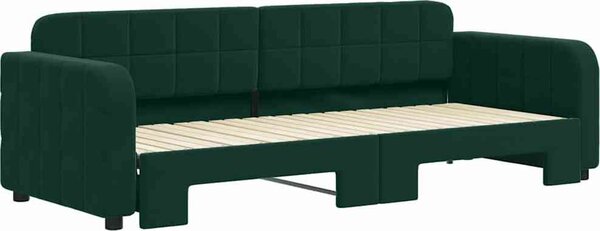 VidaXL Válenda s přistýlkou 80 x 200 cm samet [3196921] Barva: Tmavě šedá