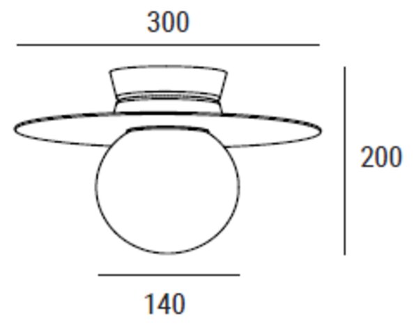 ZAHO Stropní LED svítidlo SUN MD1, 8W, v. 200 mm Barva: Bílá, Teplota světla: 3000K - teplá bílá