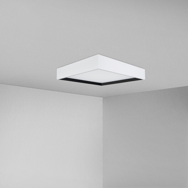 ZAHO Stropní LED svítidlo ATRO 350, 10W, 35x35 cm Barva: Bílá, Teplota světla: 3000K - teplá bílá, Stmívání, řízení: ON/OFF (bez stmívání)