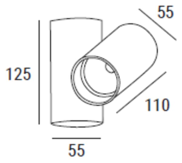 ZAHO Stropní LED svítidlo NOK MD1, 6W, v. 125 mm, 50° Barva: Bílá, Teplota světla: 3000K - teplá bílá