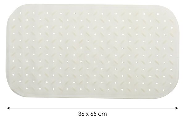 MSV protiskluzová podložka do vany CLASS Premium, bílá, SBS kaučuk, 36 x 65 cm