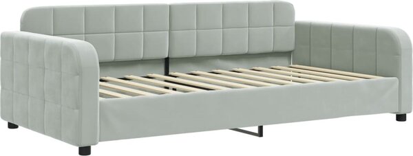 VidaXL Válenda s přistýlkou a zásuvkami 100 x 200 cm samet [3197008] Barva: Černá