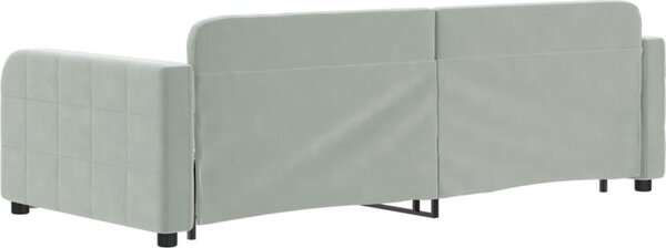 VidaXL Válenda s přistýlkou a zásuvkami 90 x 200 cm samet [3196977] Barva: Růžová