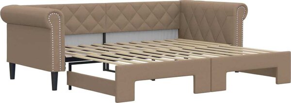 VidaXL Válenda s přistýlkou 90 x 200 cm umělá kůže [3197726] Barva: krémová