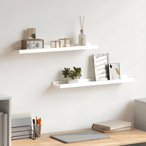 VidaXL Poličky na zarámované obrázky 2 ks 60 x 9 x 3 cm MDF [323929] Barva: Černá