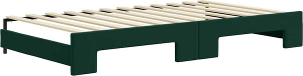 VidaXL Válenda s přistýlkou a zásuvkami 100 x 200 cm samet [3197008] Barva: Černá