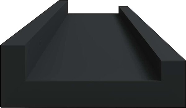 VidaXL Poličky na zarámované obrázky 2 ks 60 x 9 x 3 cm MDF [323929] Barva: Černá
