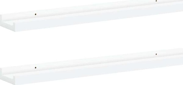 VidaXL Poličky na zarámované obrázky 2 ks 60 x 9 x 3 cm MDF [323929] Barva: Černá