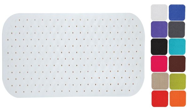 MSV protiskluzová podložka do vany CLASS Premium, bílá, SBS kaučuk, 36 x 65 cm