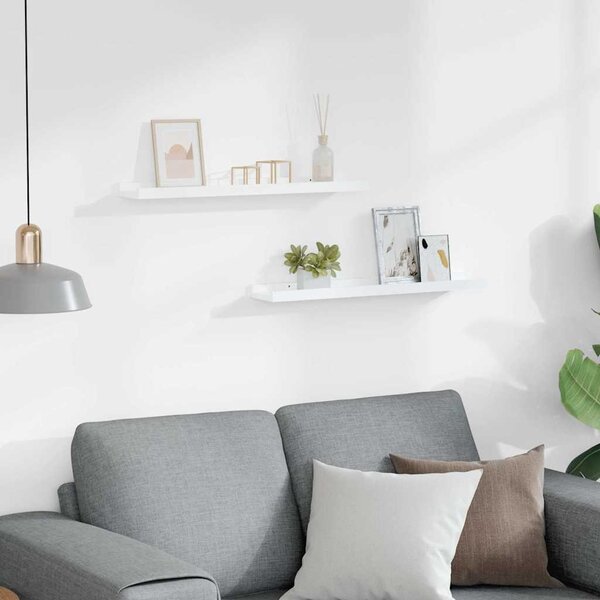 VidaXL Poličky na zarámované obrázky 2 ks 60 x 9 x 3 cm MDF [323929] Barva: Černá