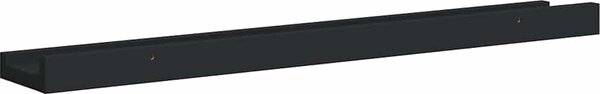 VidaXL Poličky na zarámované obrázky 2 ks 60 x 9 x 3 cm MDF [323929] Barva: Černá