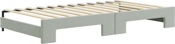 VidaXL Válenda s přistýlkou a zásuvkami 100 x 200 cm samet [3197008] Barva: Černá