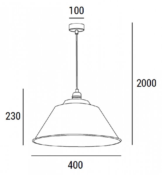 ZAHO Závěsné svítidlo TORTA, 100W, ⌀400 mm Barva: Bílá