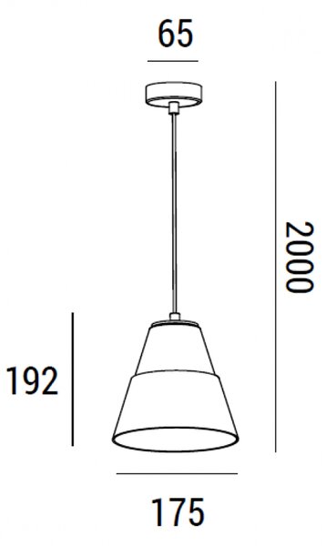 ZAHO Závěsné svítidlo SOL GLASS, 60W, ⌀175 mm Barva: Bílá