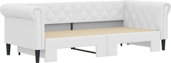 VidaXL Válenda s přistýlkou 90 x 200 cm umělá kůže [3197726] Barva: krémová