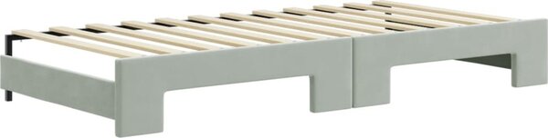 VidaXL Válenda s přistýlkou a zásuvkami 90 x 200 cm samet [3196977] Barva: Růžová