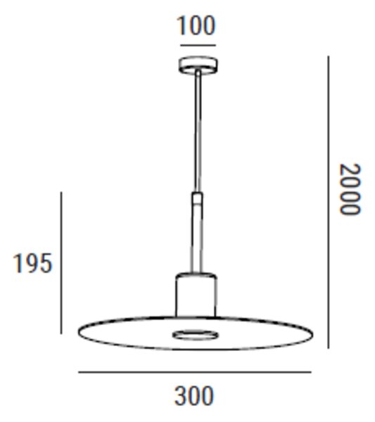 ZAHO Závěsné svítidlo POP, 60W, ⌀300 mm Barva: Bílá