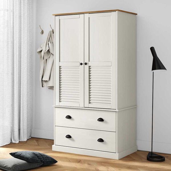 VidaXL Šatní skříň VIGO 90 x 55 x 170 cm masivní borové dřevo [353165] Barva: Hnědá