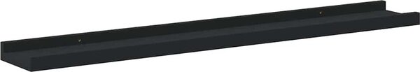 VidaXL Poličky na zarámované obrázky 2 ks 80 x 9 x 3 cm MDF [323936] Barva: Černá