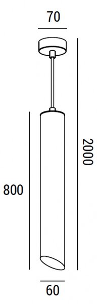 ZAHO Závěsné svítidlo CUT, 8W, v.800 mm Barva: Bílá
