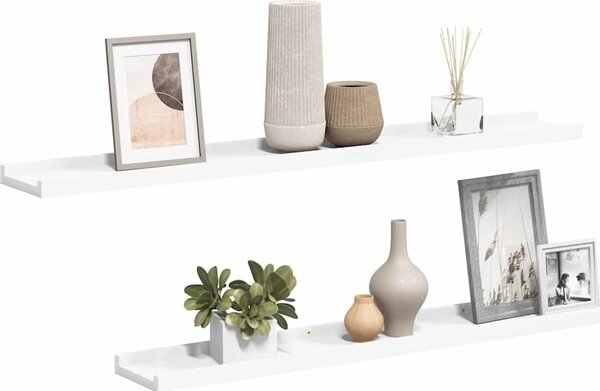 VidaXL Poličky na zarámované obrázky 2 ks 80 x 9 x 3 cm MDF [323936] Barva: Černá