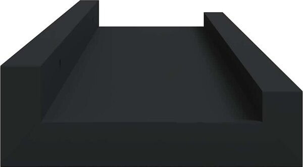 VidaXL Poličky na zarámované obrázky 2 ks 40 x 9 x 3 cm MDF [323934] Barva: Černá