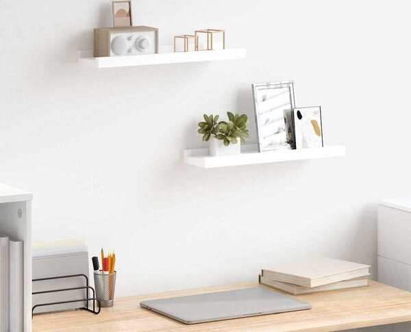 VidaXL Poličky na zarámované obrázky 2 ks 40 x 9 x 3 cm MDF [323934] Barva: Černá