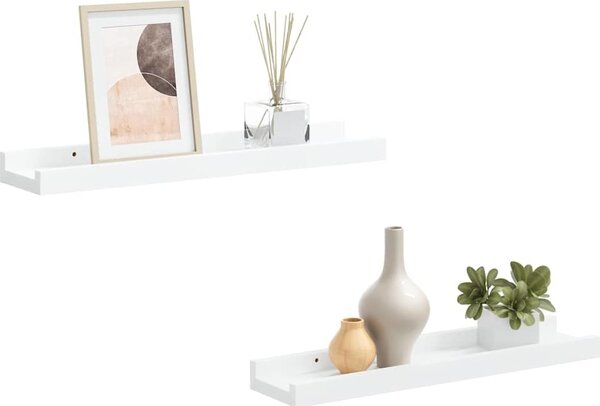 VidaXL Poličky na zarámované obrázky 2 ks 40 x 9 x 3 cm MDF [323934] Barva: Černá