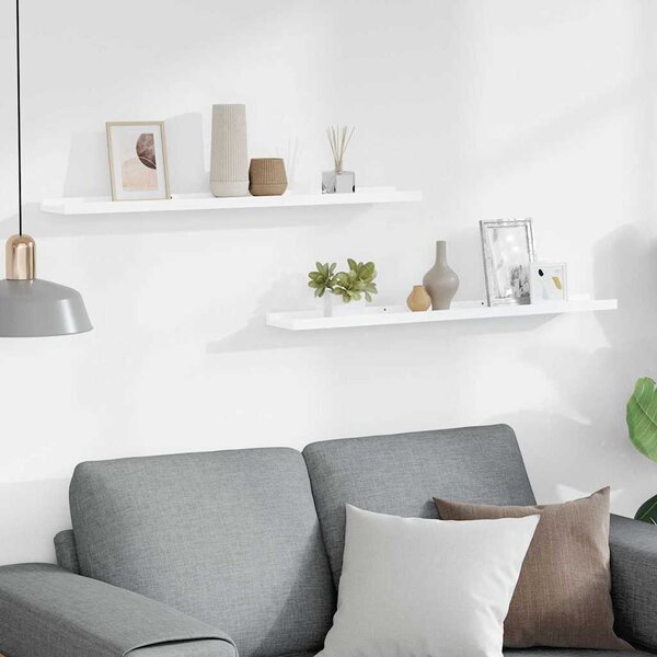 VidaXL Poličky na zarámované obrázky 2 ks 80 x 9 x 3 cm MDF [323936] Barva: Černá