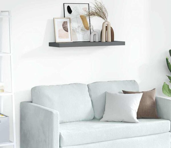VidaXL Poličky na zarámované obrázky 2 ks 80 x 9 x 3 cm MDF [323936] Barva: Černá
