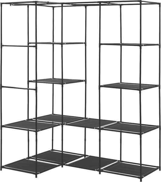 VidaXL Rohová šatní skříň 130 x 87 x 169 cm [282449] Barva: krémová
