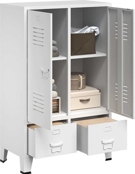 VidaXL Industriální šatní skříň 67 x 35 x 107 cm ocel [339611] Barva: Černá