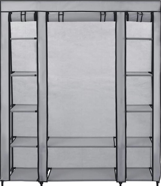 VidaXL Šatní skříň s přihrádkami a tyčemi 150x45x176 cm textil [282435] Barva: krémová