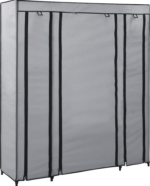 VidaXL Šatní skříň s přihrádkami a tyčemi 150x45x176 cm textil [282435] Barva: krémová