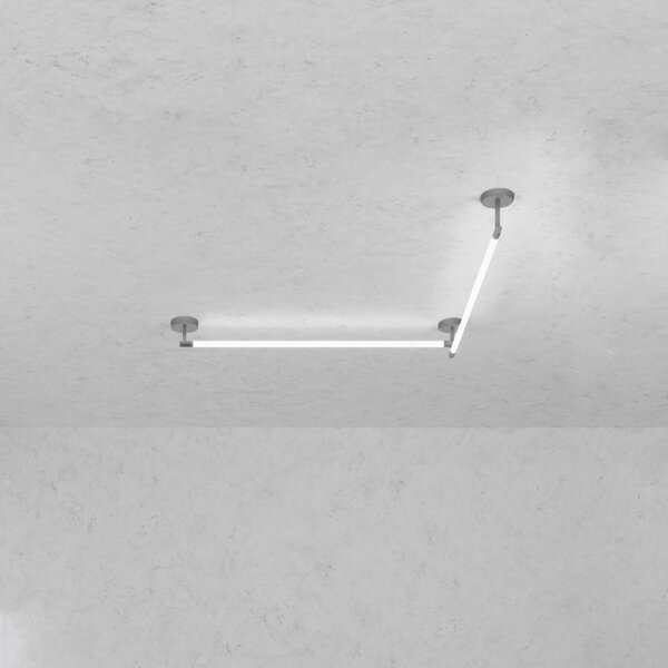 ZAHO Stropní LED svítidlo JETSON MD4, 38W, v. 120 cm Barva: Šedá, Teplota světla: 3000K - teplá bílá, Stmívání, řízení: ON/OFF (bez stmívání)