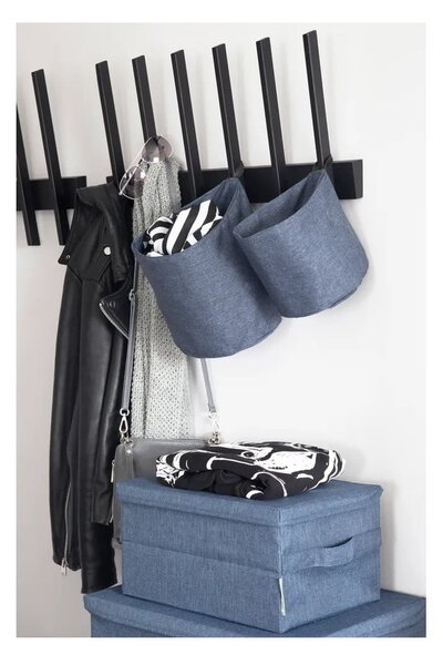 Černý látkový úložný box s víkem 35x19x26 cm Soft Storage – Bigso Box of Sweden