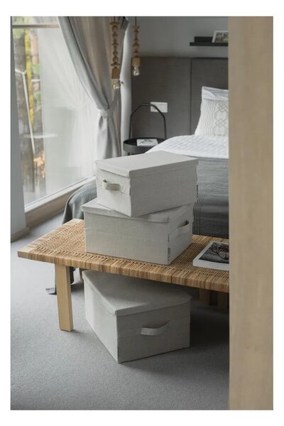 Černý látkový úložný box s víkem 35x19x26 cm Soft Storage – Bigso Box of Sweden