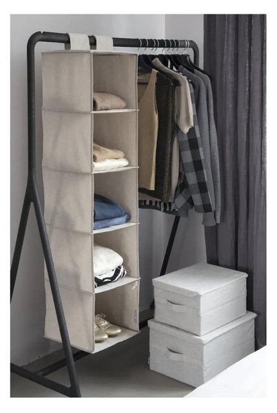 Černý látkový úložný box s víkem 35x19x26 cm Soft Storage – Bigso Box of Sweden