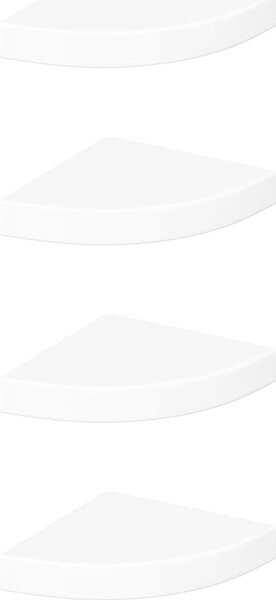 VidaXL Nástěnné rohové police 4 ks 25 x 25 x 3,8 cm MDF [323903] Barva: Betonová šedá