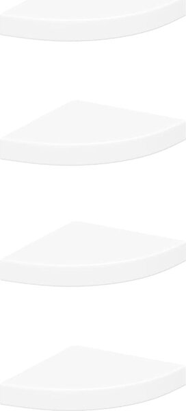 VidaXL Nástěnné rohové police 4 ks 25 x 25 x 3,8 cm MDF [323903] Barva: Betonová šedá